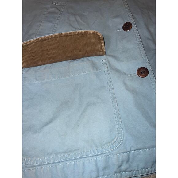Vintage L.L Bean Blue Barn chore jacket lined corduroy collar canvas women sz XL - Picture 5 of 11